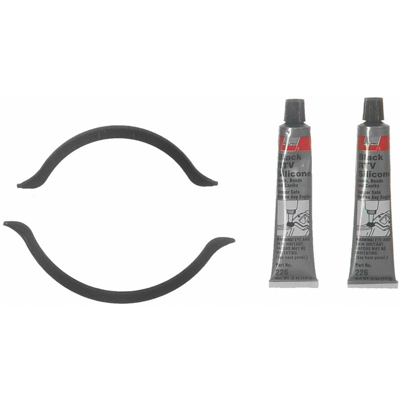 Mazda Miata Oil Pan Gasket Set - Fel-Pro - RTV Silicone w/Rubber End Seals - Black - `01-`05