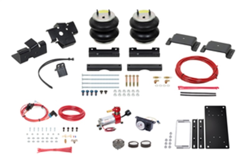 Ram 2500 Air Suspension Helper Spring Kit - Rear - Firestone - Ride-Rite All-In-One Kit + Analog Compressor - `14-`25