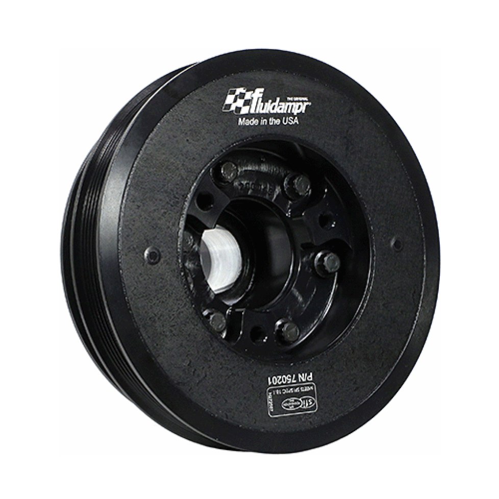Ford F-750 Engine Harmonic Balancer - Fluidampr - Steel Internally Balanced - Black - `20-`27