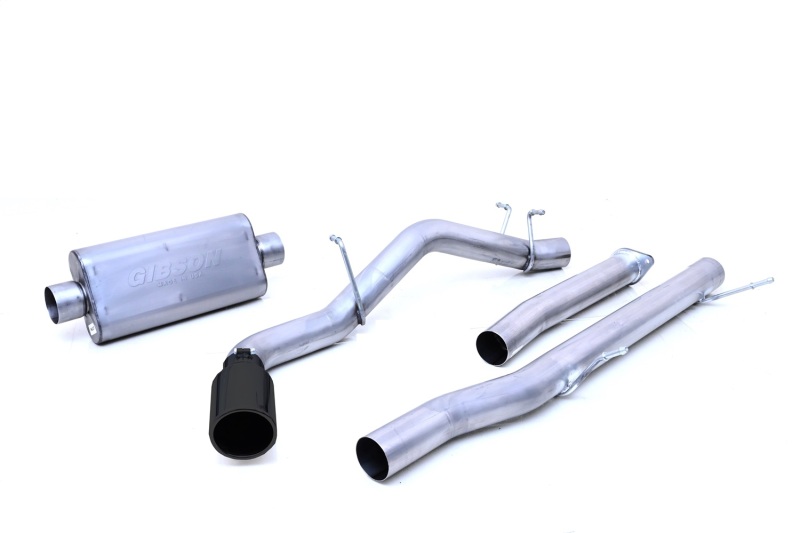 GMC Canyon Performance Exhaust - Single Rear Exit - Gibson - Black Elite Cat-Back - Black - `23-`25