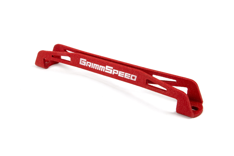 Subaru WRX STI Battery Tie Down - GrimmSpeed - Lightweight - Red - `08-`18
