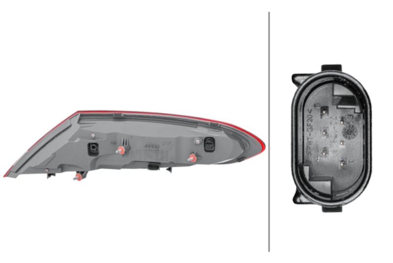 Mercedes-Benz C300 Tail Light - Left Outer - Hella - LED - `17-`18