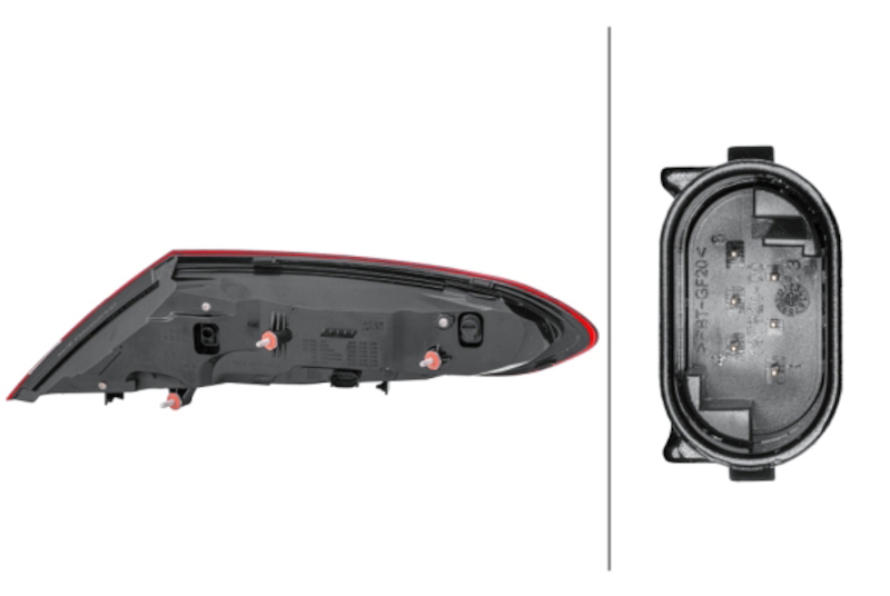 Mercedes-Benz C300 Tail Light - Left Outer - Hella - `19-`20