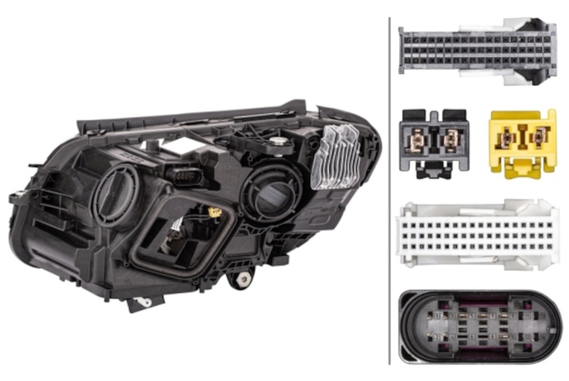 Mercedes-Benz C Class Headlight Assemblies - Right - Hella - Bi-LED - 2019