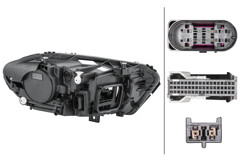 Mercedes-Benz A Class Headlight Assembly - Front - Hella - LED Static - `19-`20