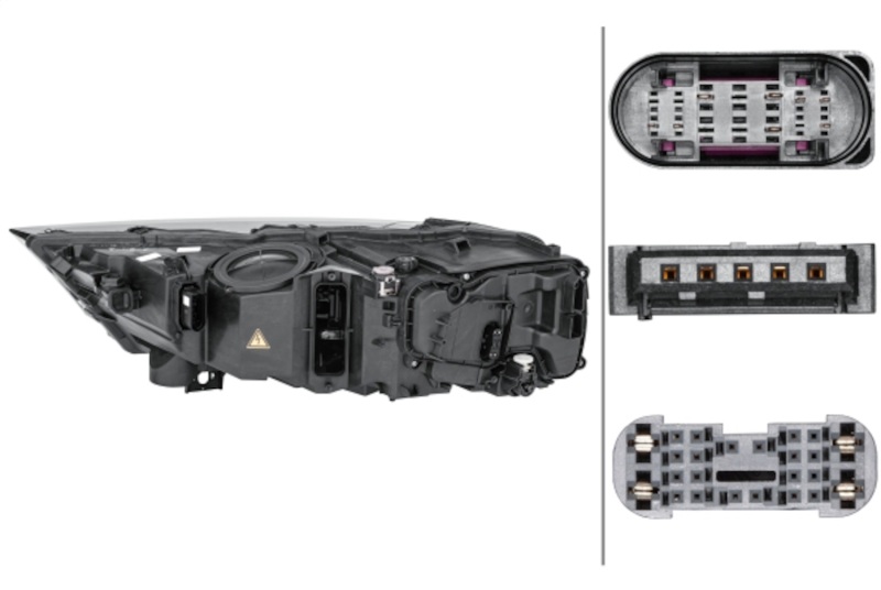 Audi Q7 Headlight Assembly - Hella - Halogen - `17-`19
