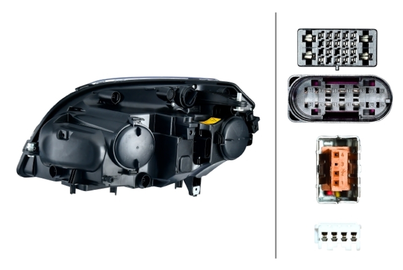 Mercedes-Benz GLK280 Headlight Assemblies - Hella - `09-`11