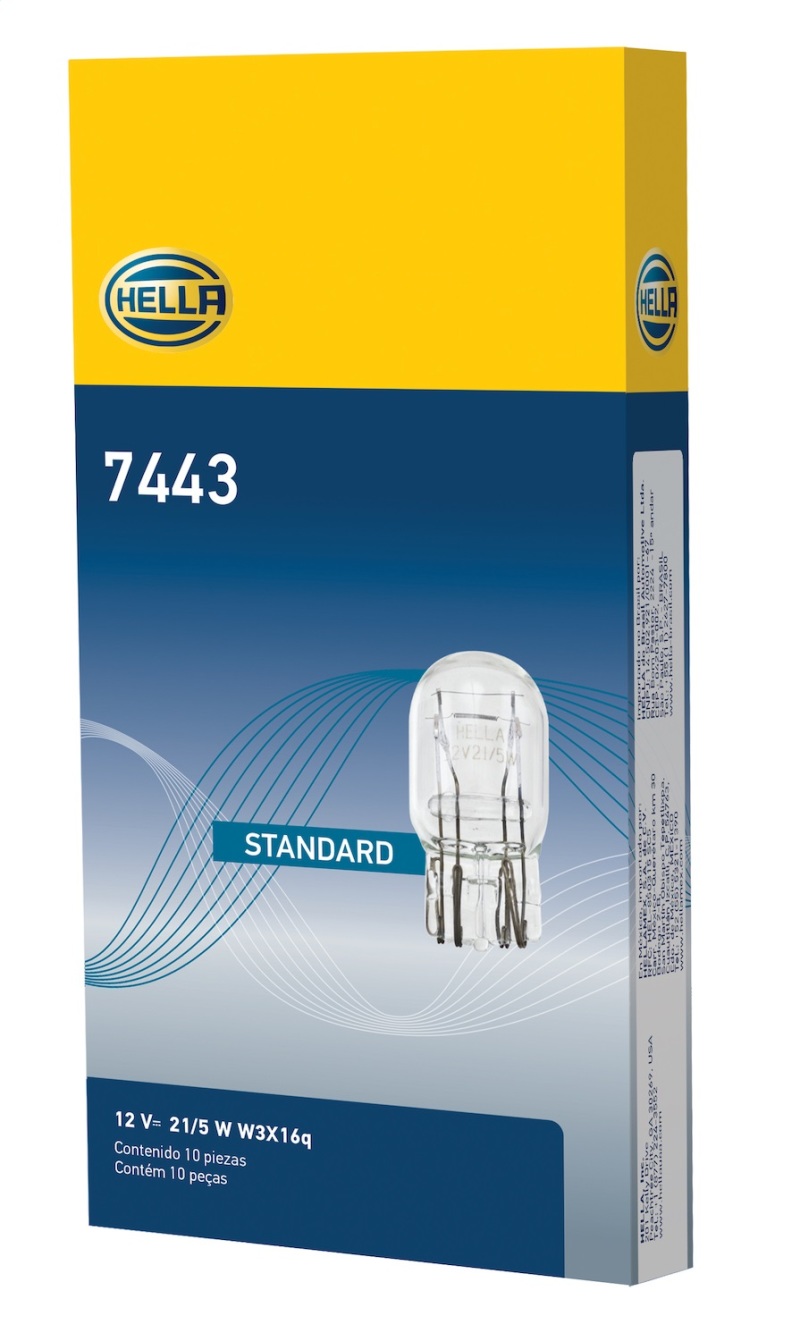 Volkswagen Beetle Miniature Bulb - Hella - 7443 Standard Series Incandescent - Multi-color - 2012