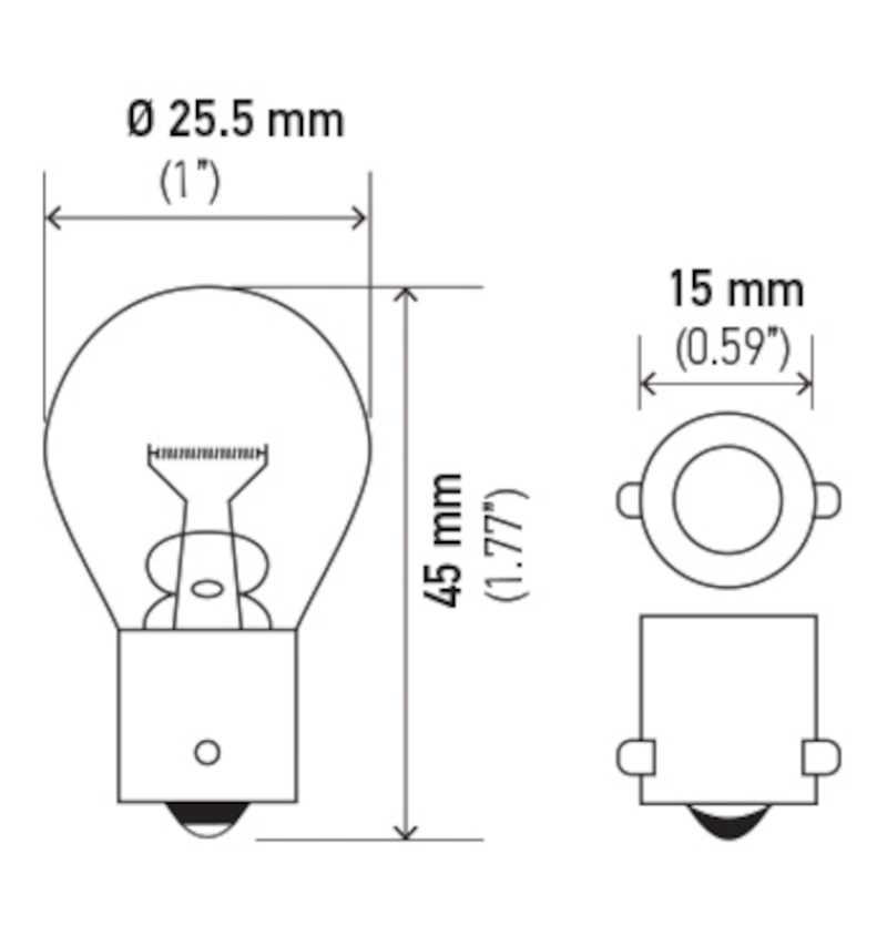 Volkswagen Jetta Miniature Bulb - Rear - Hella - 7506 Standard Series - Standard 2700K - `11-`12