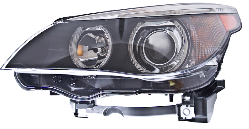 BMW 525i Headlight Assembly - Left - Hella - Bi-Xenon - `05-`07