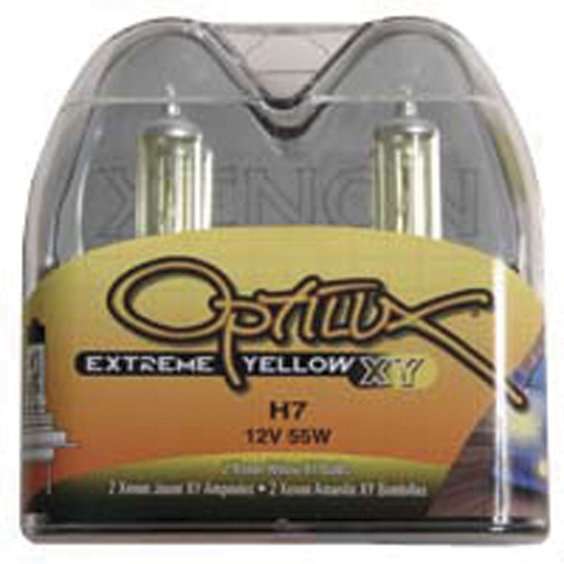 Volkswagen Passat Headlight Bulb Set - Hella - Optilux H7 12V/55W XY - Xenon Yellow - `98-`01