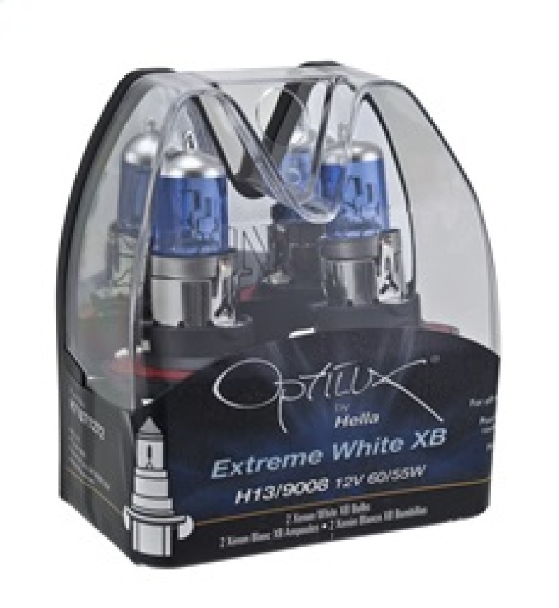 Ford F-350 Xenon Bulbs (2) - Hella - Optilux H13/9008 12V 60/55W XB - White - `05-`12