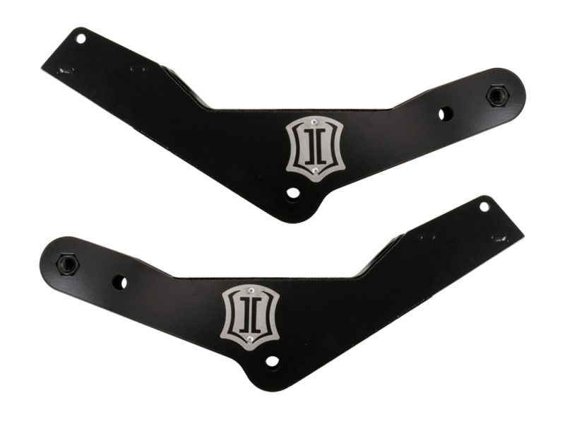 Ford Super Duty 4-Link Frame Bracket Kit - Front - ICON - Semi-Gloss Black - `11-`16