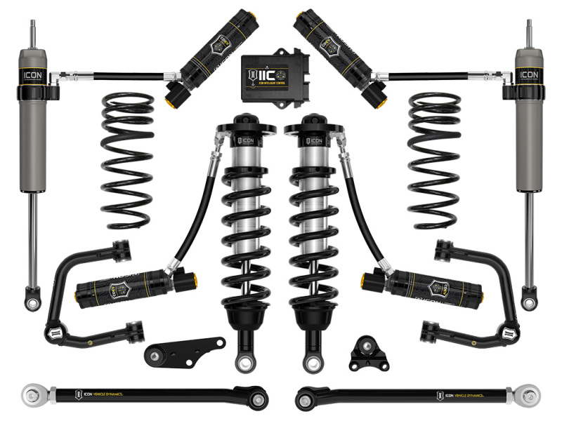 Toyota Tacoma Coilover Suspension Kit - Front + Rear - ICON - Stage 10 with 2.5 Series Coilover Shocks, CDEV Remote Reservoir, Triple Rate Spring - `24-`27