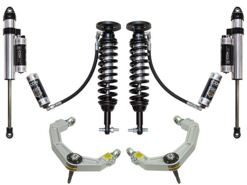 Ford F-150 Suspension Lift Kit - ICON - 2.5 Series Coilover, Stage 5, Billet UCA, Delta Joint - `15-`27