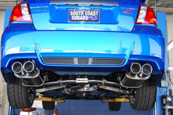 Subaru STI Performance Exhaust - Invidia - Q300 Stainless Steel Tip Cat-back - `11-`27