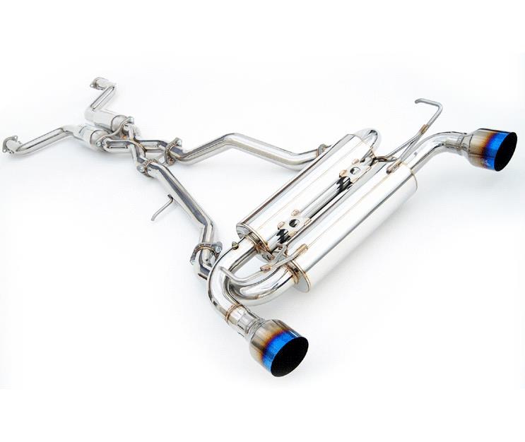 Infiniti Q50 Performance Exhaust - Invidia - Cat-Back, Gemini w/ Rolled Titanium Tips - `14-`27