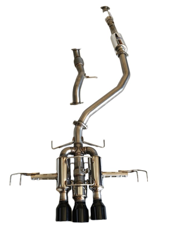 Honda Civic Type-R Performance Exhaust - Invidia - R400 Cat Back - Black - `22-`27
