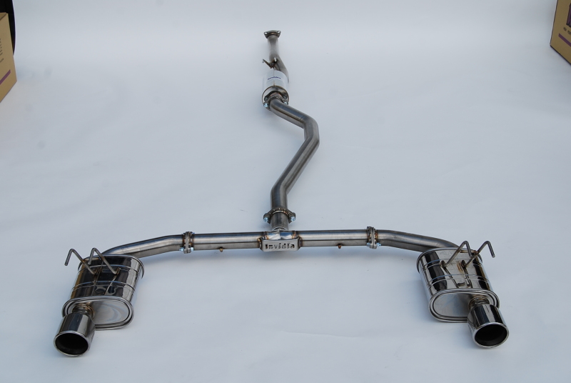 Honda Civic Si Performance Exhaust - Invidia - Q300 Cat Back, Rolled SS Tips - `22-`27