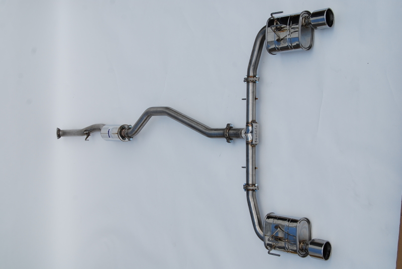 Honda Civic Si Performance Exhaust - Invidia - Q300 Cat Back, Rolled SS Tips - `22-`27