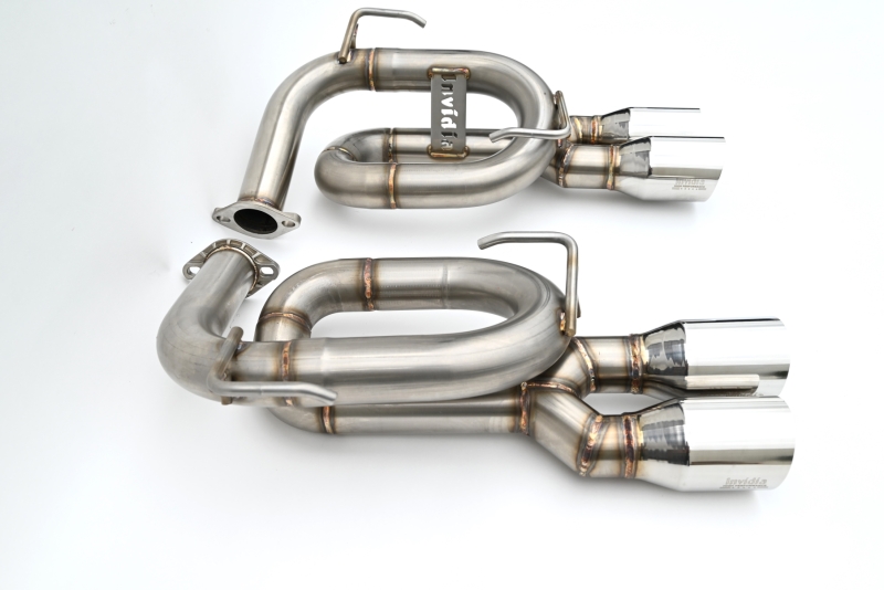 Subaru WRX Performance Exhaust - Invidia - Gemini - Stainless Tips, Cat Back, Twin Loop 3.5in. Single Layer S.S Tip Axle-Back - `22-`27