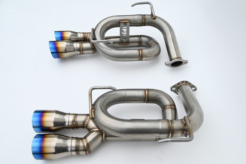Subaru WRX Performance Exhaust - Invidia - Cat Back, Single Layer Titanium Tip, Twin Loop - `22-`27