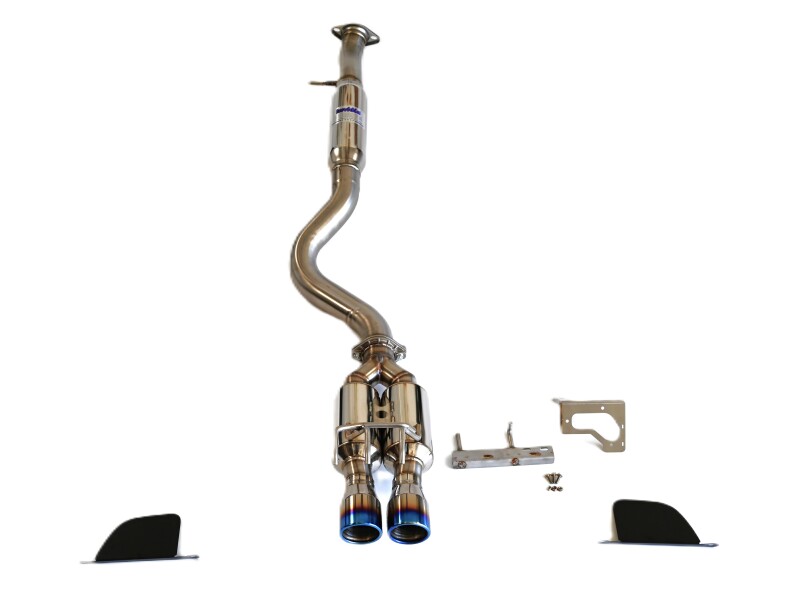 Toyota GR Corolla Performance Exhaust - Invidia - R400 - Rolled Titanium Tip Cat-Back - Silver - `22-`27