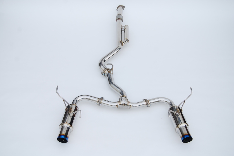 Subaru WRX Performance Exhaust - Invidia - N1 - Titanium Tips, Twin Outlet Single Layer Tip Cat-Back - `22-`27