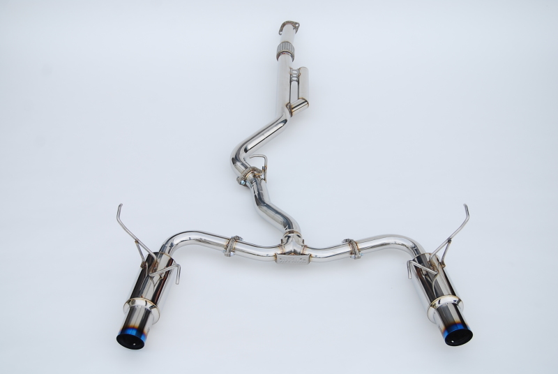 Subaru WRX Performance Exhaust - Invidia - N1 - Titanium Tips, Twin Outlet Single Layer Tip Cat-Back - `22-`27