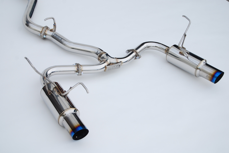 Subaru WRX Performance Exhaust - Invidia - N1 - Titanium Tips, Twin Outlet Single Layer Tip Cat-Back - `22-`27