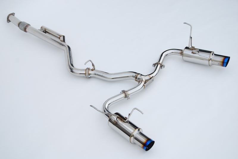 Subaru WRX Performance Exhaust - Invidia - N1 - Titanium Tips, Twin Outlet Single Layer Tip Cat-Back - `22-`27