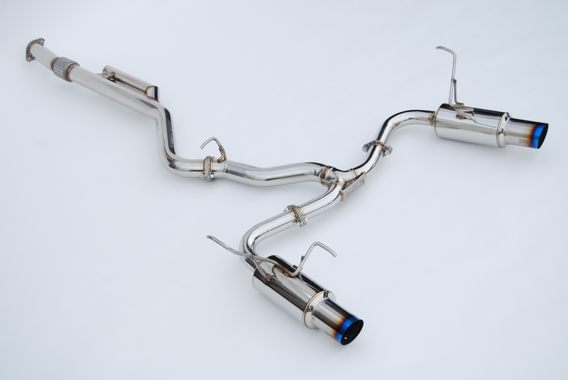 Subaru WRX Performance Exhaust - Invidia - N1 - Titanium Tips, Twin Outlet Single Layer Tip Cat-Back - `22-`27