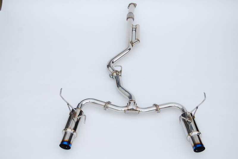 Subaru WRX Performance Exhaust - Invidia - N1 - Titanium Tips, Twin Outlet Single Layer Tip Cat-Back - `22-`27