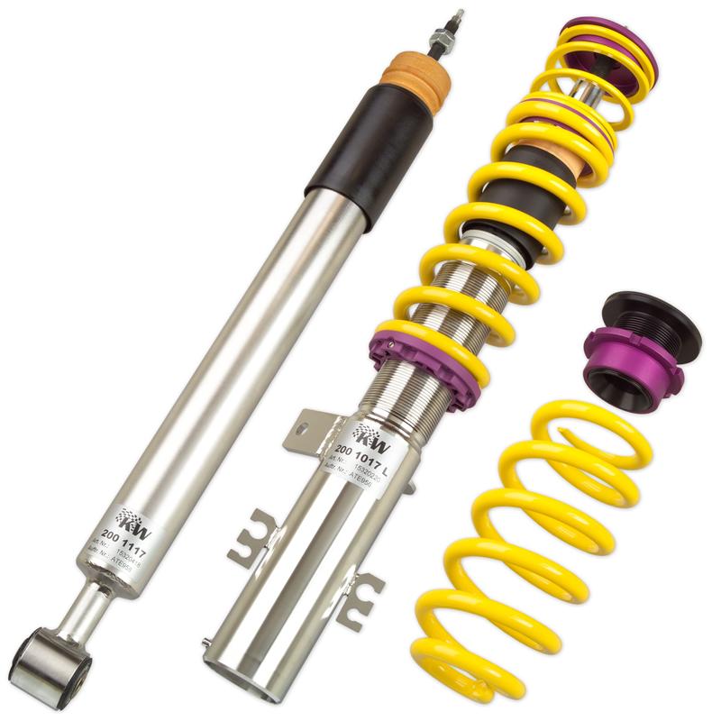 Mercedes-Benz CLK Coilover Suspension Kit - KW - V2 INOX-LINE, Adjustable Rebound Damping - `98-`02