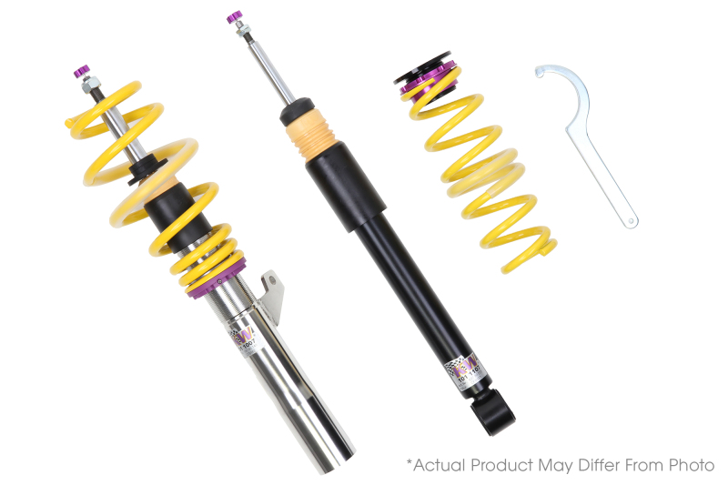 Mercedes-Benz C-Class Coilover Suspension Kit - KW - V2 Comfort, Adjustable Rebound Damping, INOX-LINE Stainless Steel - `15-`21