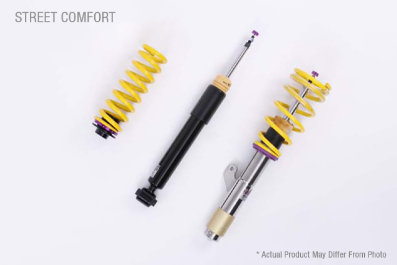 Mercedes-Benz C-Class Coilover Suspension Kit - KW - V2 Comfort, Adjustable Rebound Damping, INOX-LINE Stainless Steel - `15-`21