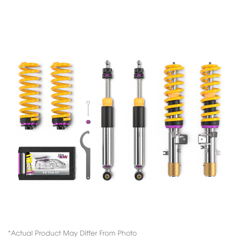 BMW 5 Series Coilover Suspension Kit - Front + Rear - KW - V3 Leveling, Independent Rebound & Compression (for Electronic Dampers) - `17-`27