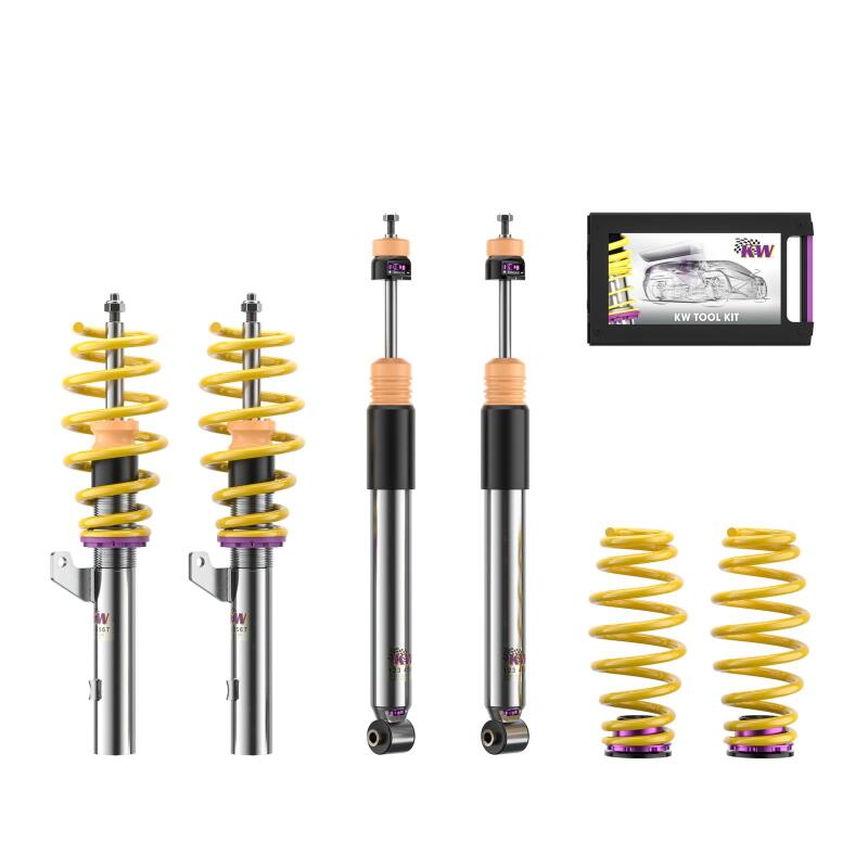 Audi A3 Coilover Suspension Kit - KW - V3, Adjustable, Inox-Line - `22-`27
