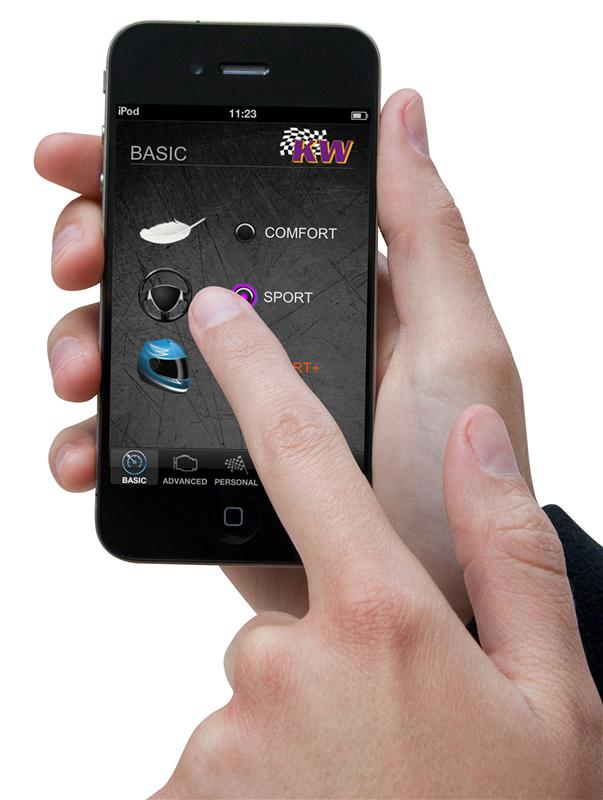 Volkswagen Golf R Coilover Suspension Kit - KW - DDC ECU Adaptive, Height Adjustable, INOX-LINE, w/o DCC - `12-`13