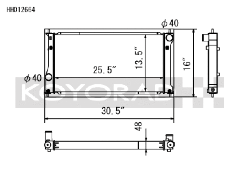 Subaru BRZ Racing Radiators - Koyo - Competition All-Aluminum - `22-`27