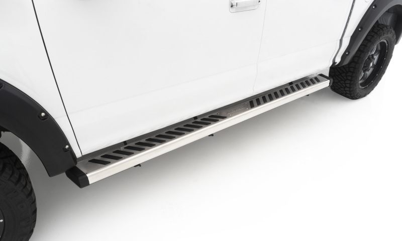 Ford F-350 Super Duty Crewcab Running Boards - LUND - Summit Ridge 2.0 - Polished Stainless Steel - `17-`23