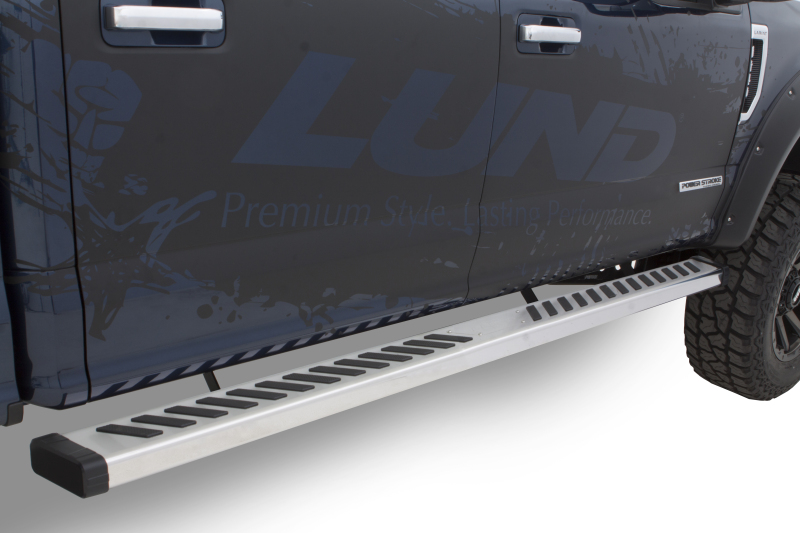 Ford F-450 Super Duty Crewcab Running Boards - LUND - Summit Ridge 2.0 - Polished Stainless Steel - `17-`23