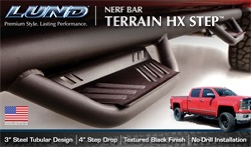Ford F-150 SuperCab Nerf Bars - LUND - Terrain HX - Black - `15-`18