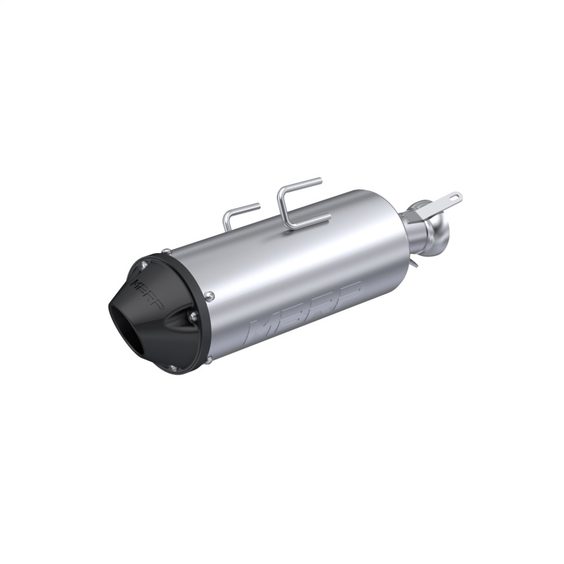 Polaris Scrambler Performance Exhaust - MBRP - Slip-on, T304 Stainless Steel, Billet Endcap - `13-`27