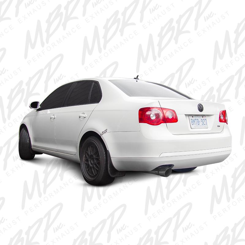 Volkswagen Jetta Performance Exhaust - Single Rear Exit - MBRP - ARMOR PLUS T409 Stainless Steel - `05-`06