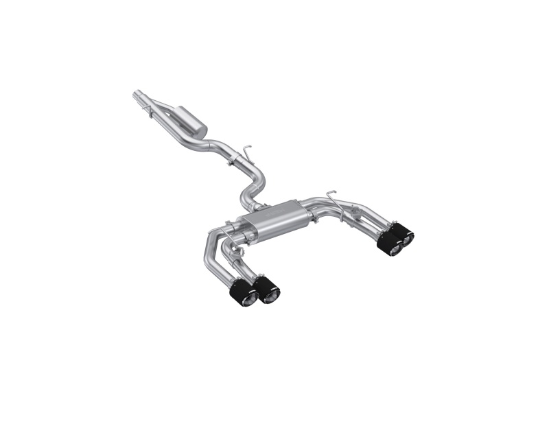 Audi S3 Performance Exhaust - Rear - MBRP - Armor Pro Cat Back, Quad Split Rear Exit, Active - Carbon Fiber - `22-`27