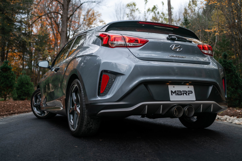 Hyundai Veloster Turbo Performance Exhaust - MBRP - Armor Lite Cat Back, Dual Split Center Rear - Aluminized - `19-`27