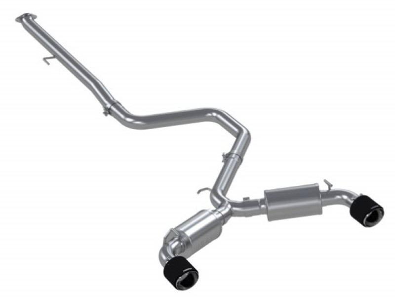 Hyundai Veloster N Performance Exhaust - Rear - MBRP - Cat Back, Dual Split Rear Exit, T304 Stainless - Carbon Fiber - `19-`27