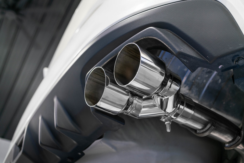 Subaru WRX STI Performance Exhaust - Rear - MBRP - Axle Back, Dual Split Rear Exit, Carbon Fiber Tips, T304 Stainless Steel - `15-`19