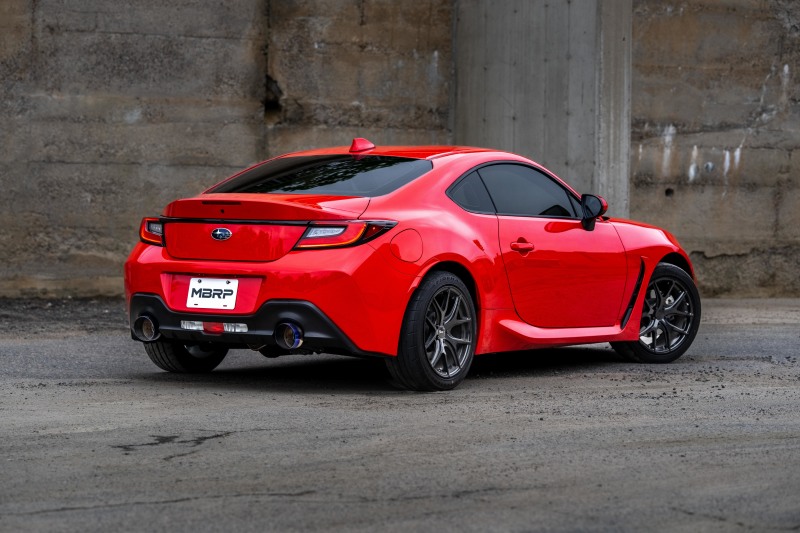Subaru BRZ Performance Exhaust - Rear - MBRP - Axle Back, Dual Split Rear Exit, 5in Carbon Fiber Tips, T304 Stainless Steel - `22-`27